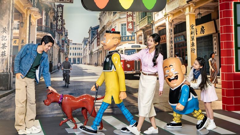 A limited-time exhibition brings the classic comic characters – Old Master Q, Big Potato and Mr. Chin – to life at Studio City.