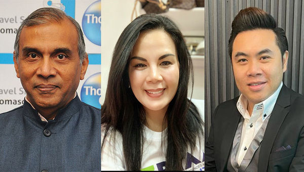 Thomas Cook India Limited's Madhavan Menon, Klik 'n Fly Travel and Tours' Michelle Taylan and EU Holidays' Ong Hanjie Thomas Cook India Limited's Madhavan Menon, Klik 'n Fly Travel and Tours' Michelle Taylan and EU Holidays' Ong Hanjie
