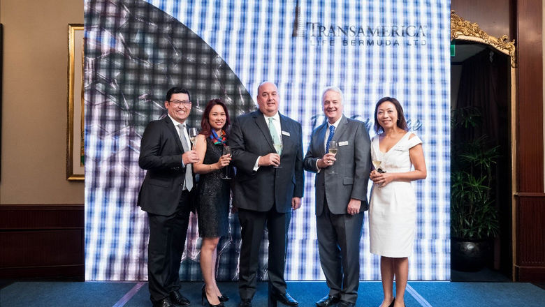 From left: Benjamin Ng, executive director, SafePro Group Ltd.; Samantha Ng, head of distribution, SafePro Group Ltd.; Marc Lieberman, president & CEO,  Transamerica Life Bermuda; Mike Goodall, CCO, Transamerica Life Bermuda; Angela Yeung, business development/commercial director, Ten Lifestyle Group.