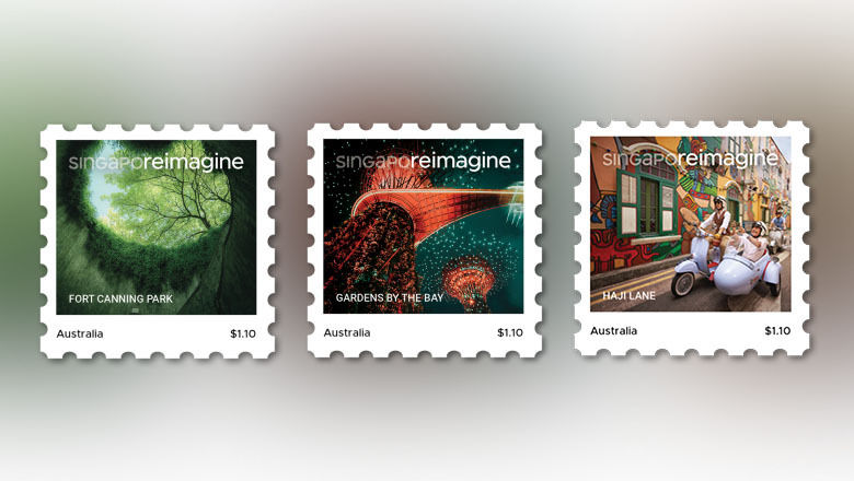 Travel agents in Australia can mail out special stamps to encourage travel to Singapore.