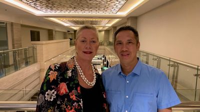 Globus family of brands' Gai Tyrrell and Holiday Tours & Travel Group’s Duncan Choo.