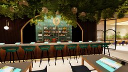 The bar at Luxury Escapes new superstore in Melbourne