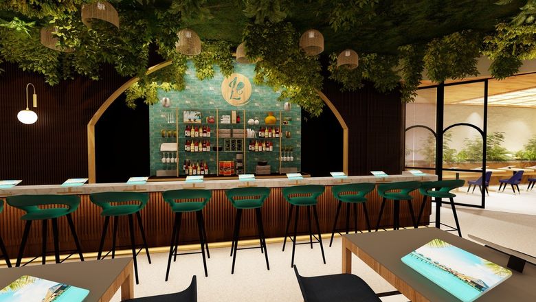 The bar at Luxury Escapes new superstore in Melbourne