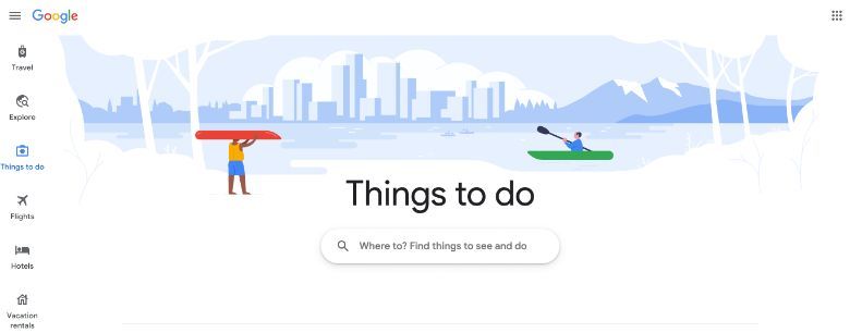 Google Things to Do platform, currently in beta, is limited to mobile and features only attractions.