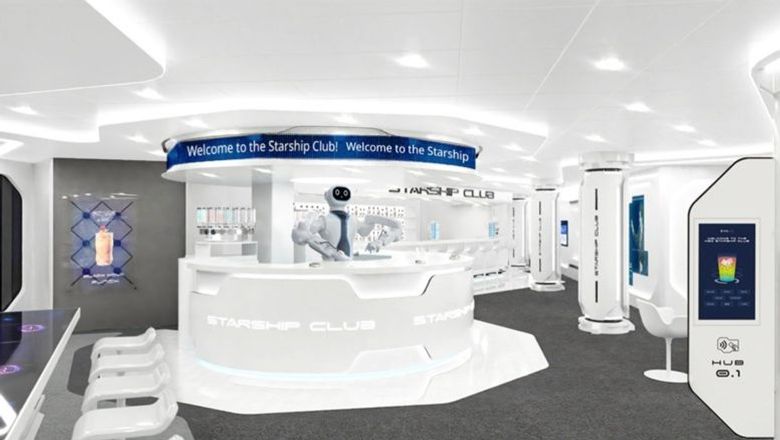 Rob the robot will tend bar at the MSC Starship Club onboard MSC's newest ship, the MSC Virtuosa, which is entering service 16 April.