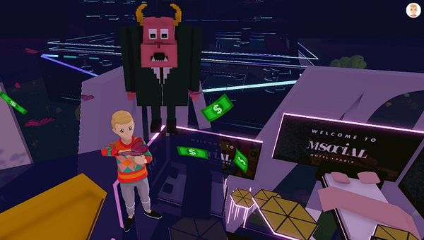 Players who successfully reach the top of M Social Decentraland by jumping onto a series of platforms stand the chance of winning real-world hotel gifts. Players who successfully reach the top of M Social Decentraland by jumping onto a series of platforms stand the chance of winning real-world hotel gifts.
