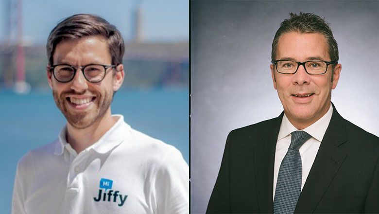 HiJiffy's CEO Tiago Araújo and The Delivering Group's co-founder Mark Simmons