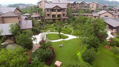 An aerial view of JW Marriott Zhejiang Anji.