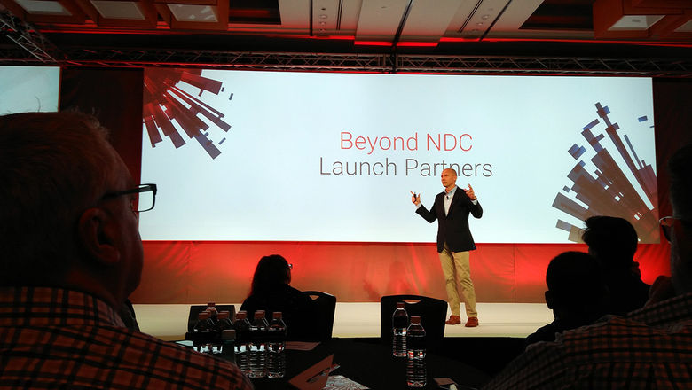 Sabre President and CEO Sean Menke speaking at STX Singapore.