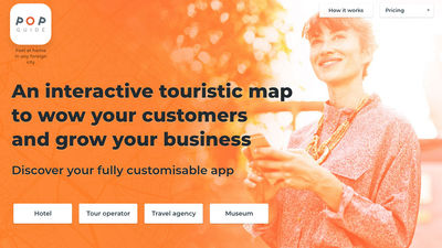 Screen capture of POPGuide’s landing page.