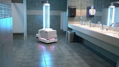 Key West International Airport's new Covid-19 killing robot.