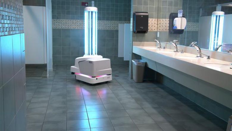Key West International Airport's new Covid-19 killing robot.