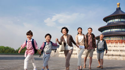 Families constitute the largest traveller segment, contributing 53.2% of outbound travel, followed by groups at 24.4%.