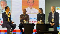 From left: Nigel Wong, president, MATTA; Noor Ahmad, CEO of PATA; Giuliana Riitano, vice president, APAC, Agoda; Randy Durband, CEO; GSTC.