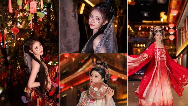 在中国各地，豪华的汉服摄影工作室提供华丽的朝代服饰、发型/化妆，供您在热门旅游景点进行奢华的拍摄。