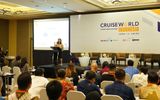 Irene Chua vice president / group publisher, Asia of Travel Weekly Asia welcoming the audience.