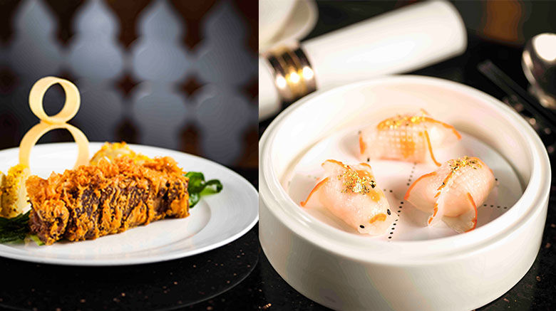Crispy Beef with Homemade Cream Sauce | Steamed Cristal Blue Shrimp Dumplings in Goldfish Shape
