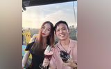 Travel Weekly Asia’s Cheryl Teo and Jake Mak enjoy a sunset ride in the Pikachua-themed car.