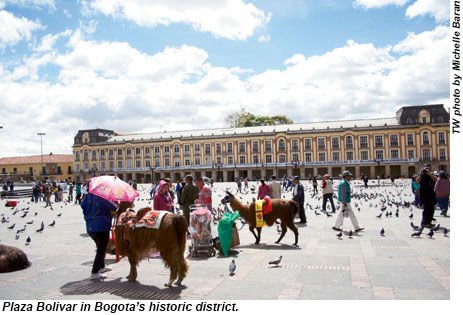 Plaza Bolivar in Bogota, Colombia.