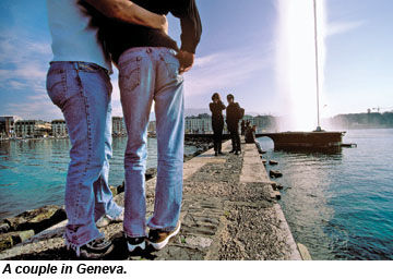 Gay couple in Geneva