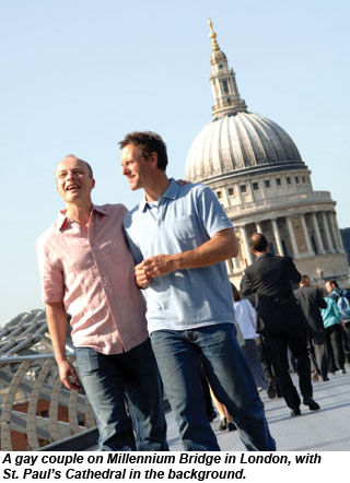 Gay couple in London