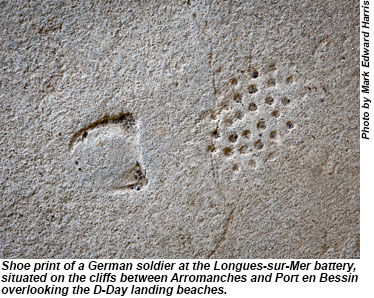 Shoe print of a German soldier