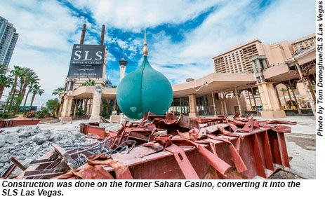 SLS Las Vegas construction