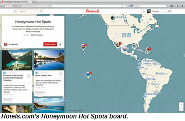 Hotels.com Honeymoon Hot Spots board