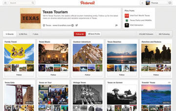 Texas Tourism Pinterest