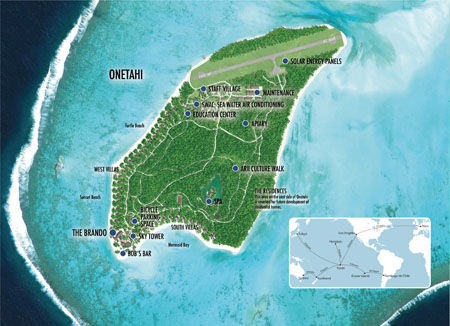 Brando Resort map