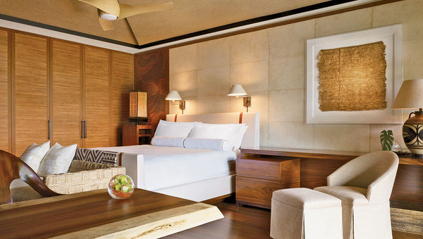 One of the new guestrooms at Manele Bay.