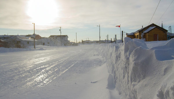 Churchill, where the human population roughly equals its polar bear population. Churchill, where the human population roughly equals its polar bear population.