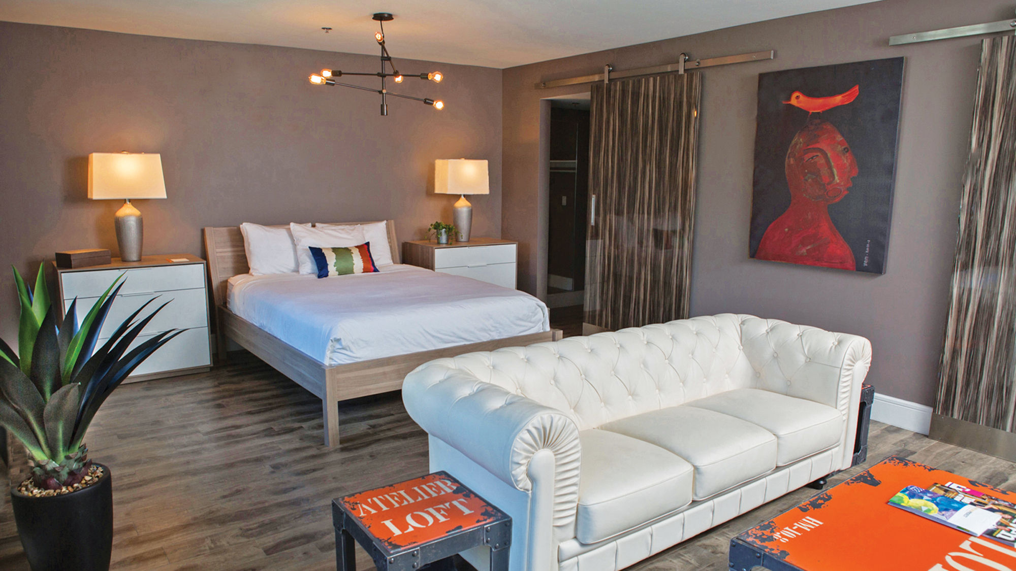 A suite at the Oasis at Gold Spike in downtown Las Vegas.