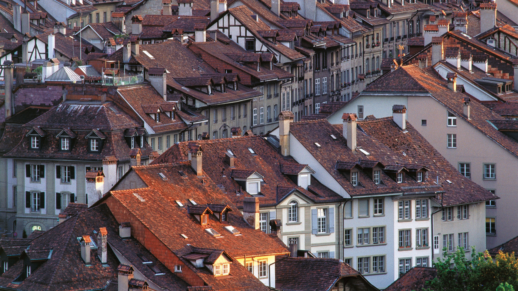 Rooftops in Bern, Switzerland’s Old Town.
