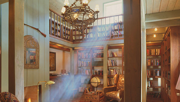 The library at the Dunton Hot Springs resort, a Relais & Chateaux property. The library at the Dunton Hot Springs resort, a Relais & Chateaux property.