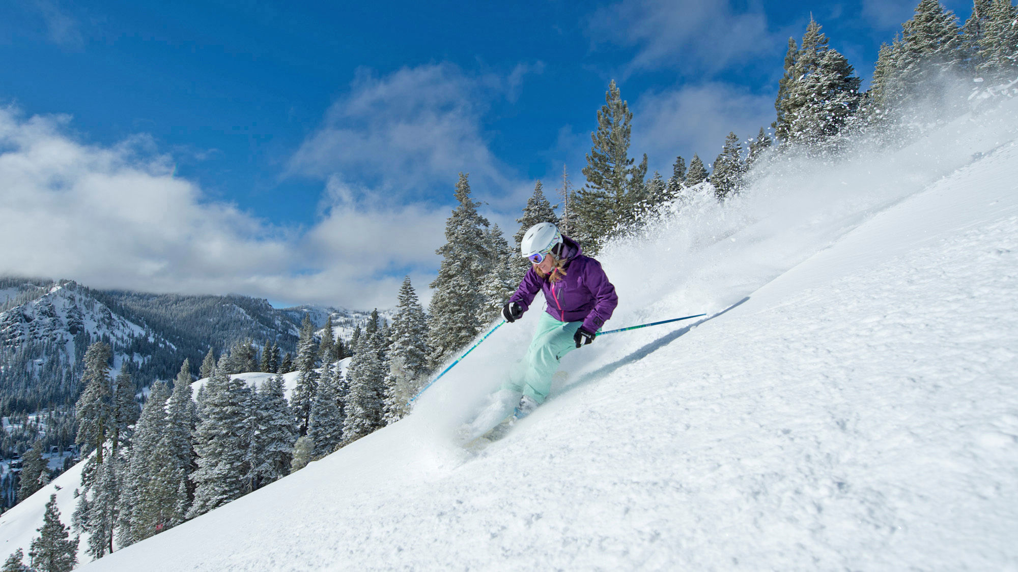 A skier at California's Squaw Valley, one of the 15 resorts Alterra Mountain Company owns or operates in the U.S. and Canada.