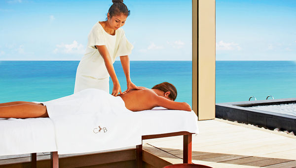 A massage at the Cheval Blanc Randheli resort on the Noonu Atoll, in the Maldives. A massage at the Cheval Blanc Randheli resort on the Noonu Atoll, in the Maldives.
