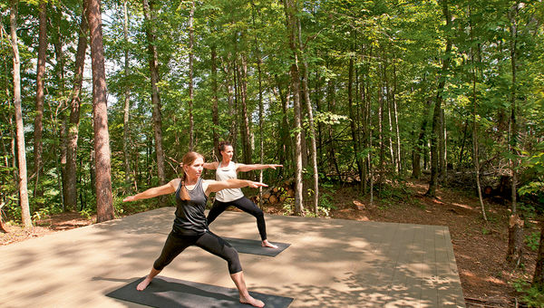 Yoga at Blackberry Farm, a 30-year-old resort in Tennessee’s Smoky Mountains.