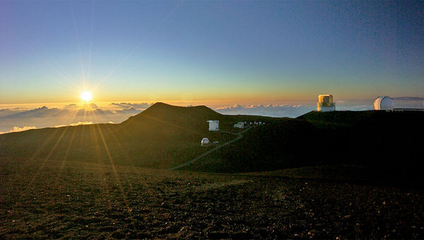 Mauna Kea summit at sunset. Mauna Kea summit at sunset.