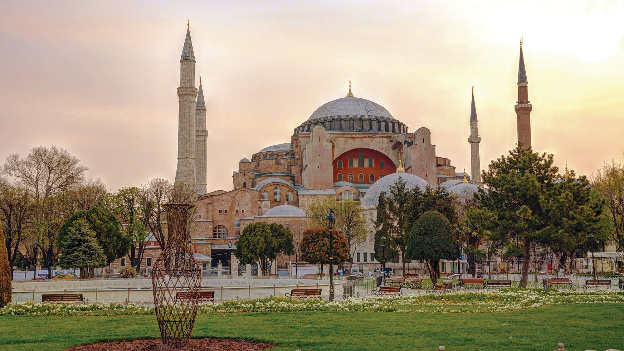The Hagia Sophia, which dates to the Byzantine era more than a thousand years ago.