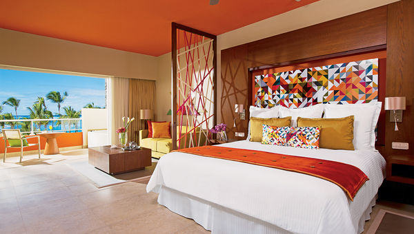 An Xhale club junior suite with an ocean view. An Xhale club junior suite with an ocean view.
