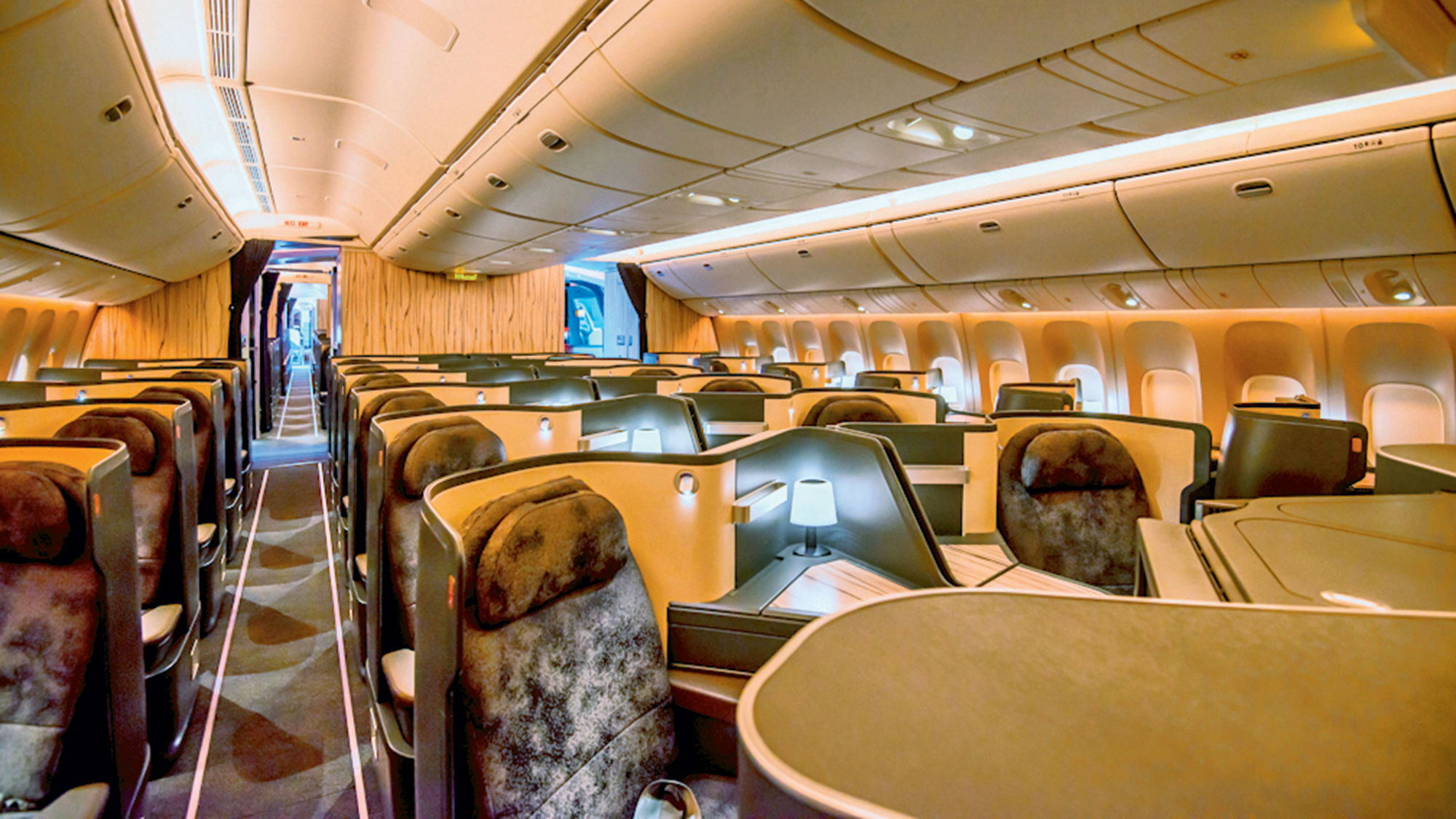 The Premium Business Class cabin aboard China Airlines’ 777.