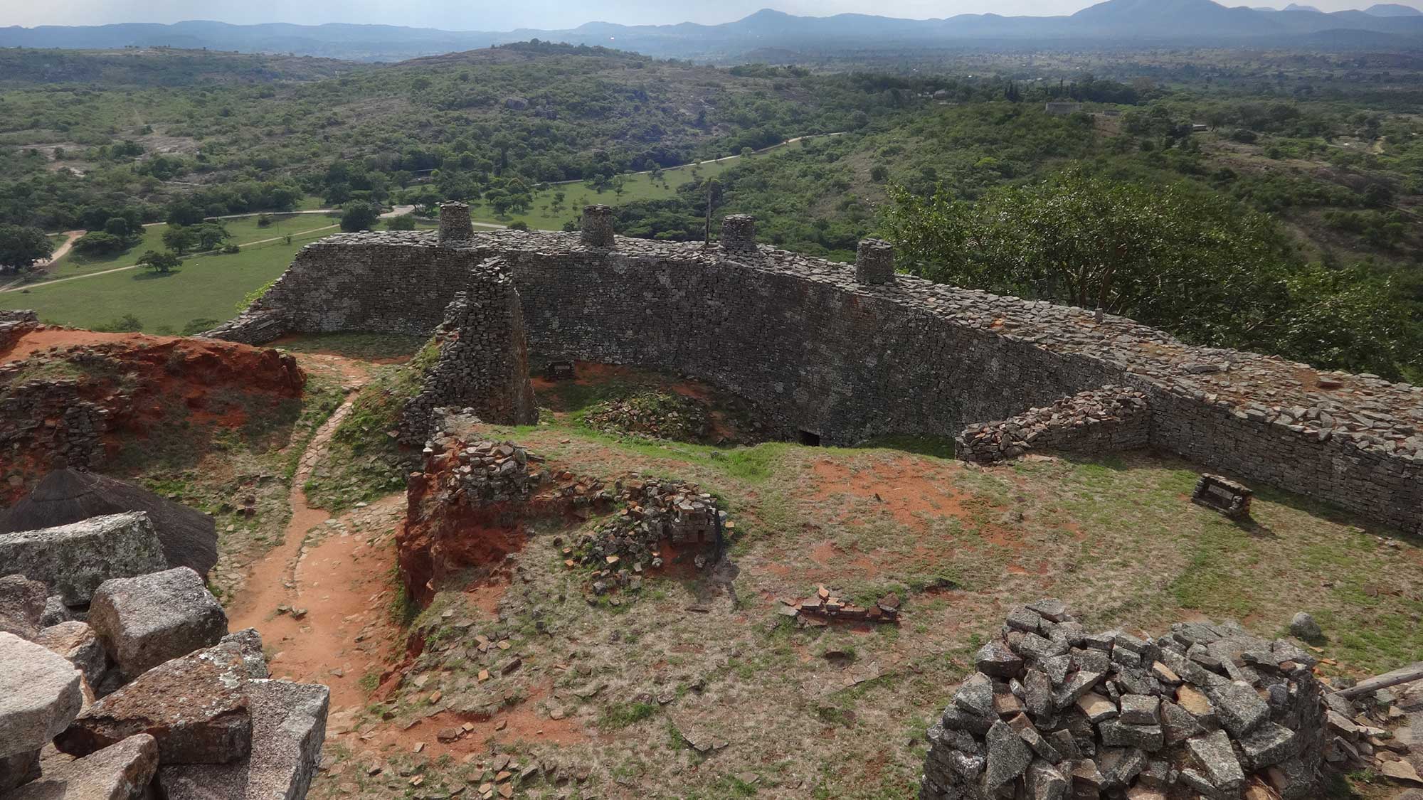 Great Zimbabwe, a ruined city noted for its stone walls.