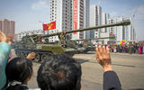 A military parade for Kim Il Sung's birthday centennial in 2012.