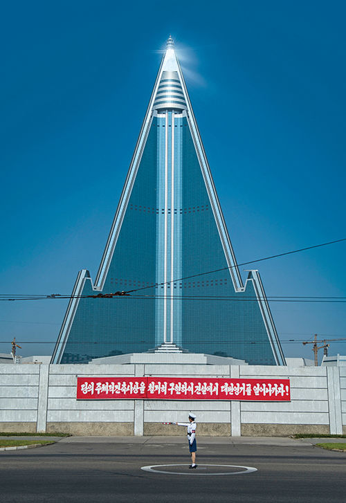 The 105-story Ryugyong Hotel in Pyongyang. The 105-story Ryugyong Hotel in Pyongyang.