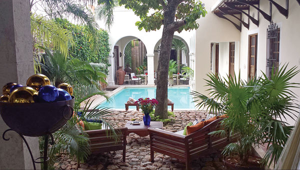 The pool at the seven-room Hotel Casa Lecanda, a Premium Yucatan member.