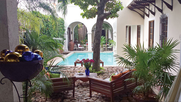 The pool at the seven-room Hotel Casa Lecanda, a Premium Yucatan member. The pool at the seven-room Hotel Casa Lecanda, a Premium Yucatan member.