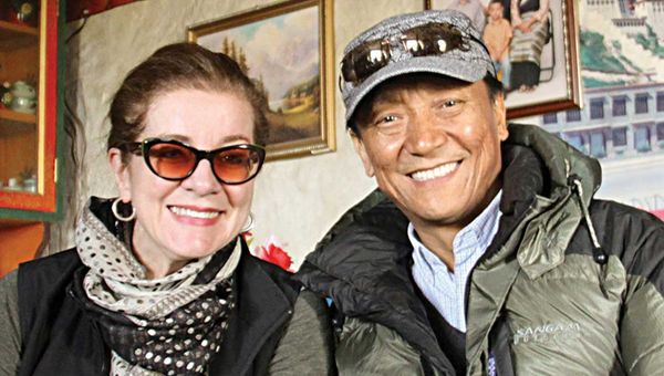 Author Patricia Schultz with the Crown Prince of Lo Manthang on her recent visit to Nepal. Author Patricia Schultz with the Crown Prince of Lo Manthang on her recent visit to Nepal.
