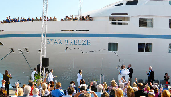 The Star Breeze christening ceremony in Nice.