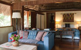 The lodge's thatched roofs help keep the rooms ventilated.